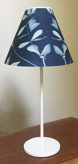 Cyanotype shade on Ikea lamp base